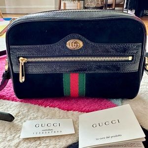 GUCCI mini suede Ophidia crossbody bag